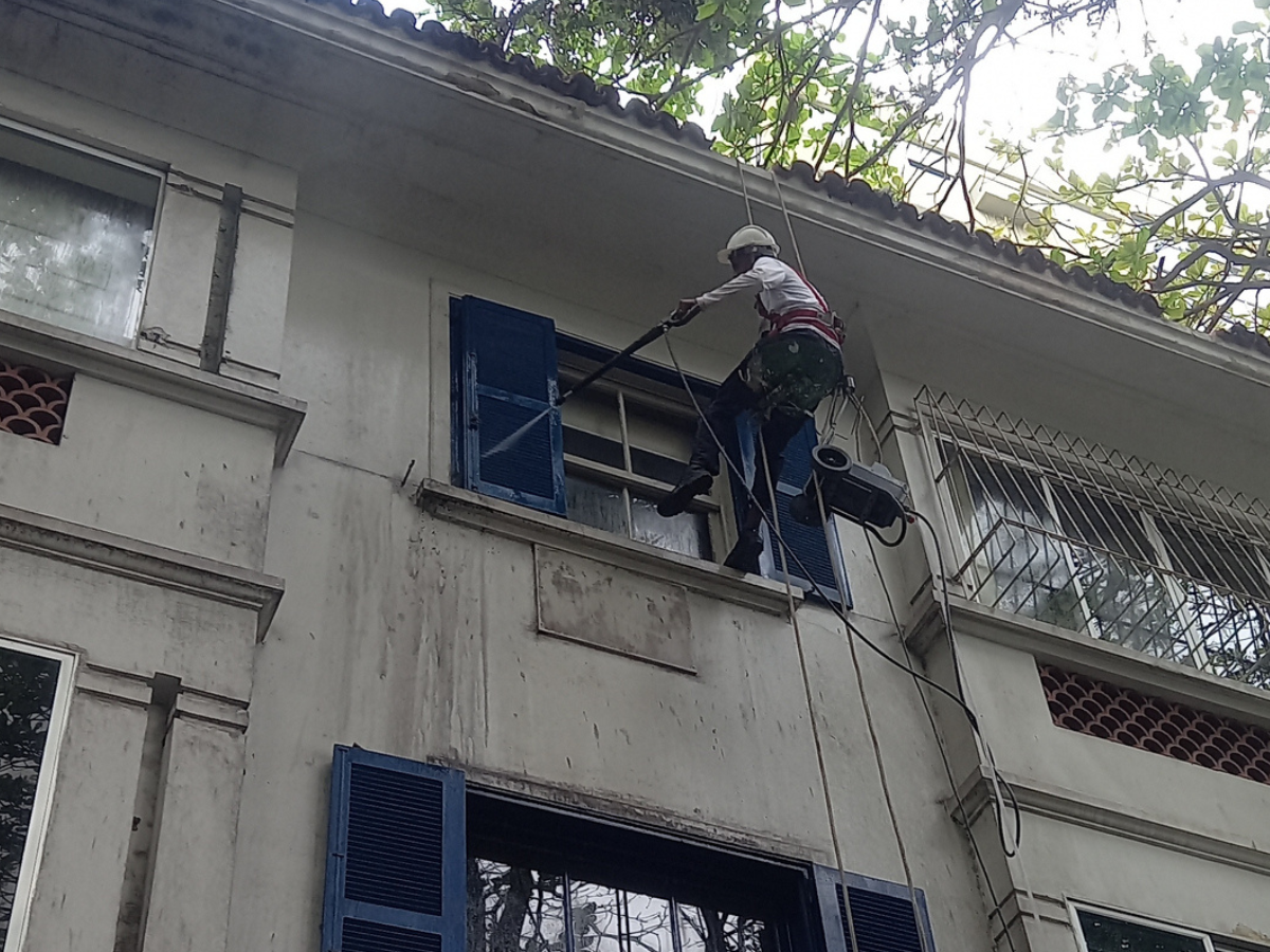 Limpeza de fachada predial com hidrojateamento no Rio de Janeiro